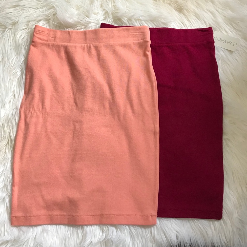 NWT Bandage mini skirt Salmon burgundy